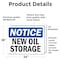 Signmission New Oil Storage, 24 in W x Rectangle, Vinyl Decal OS-2PACK-NS-D-1824-L-14333 - alternate 5